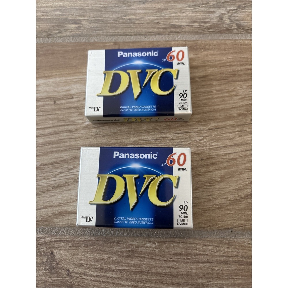 Panasonic Mini DVC Digital Video Cassette Sp 60‎ Min Lp 90 Min (2) PACK NEW